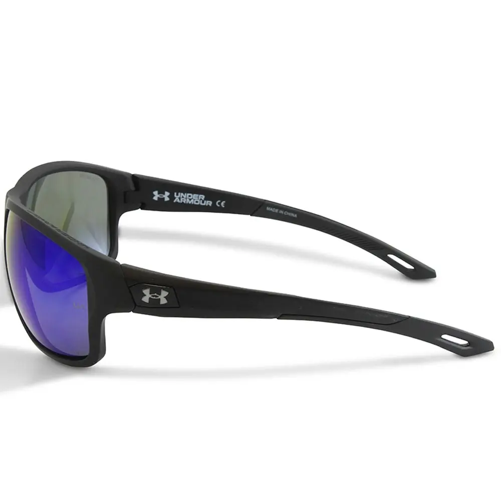 Under Armour Battle Matte Black/Blue Mirror Polarised Sunglasses UA0004S 01T-7N