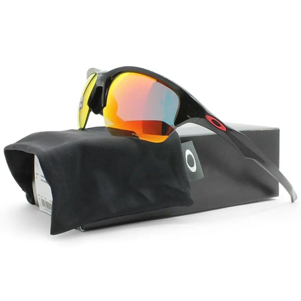 Oakley Flak Beta Polished Black/Ruby Iridium Polarised Sports Sunglasses OO9363-14