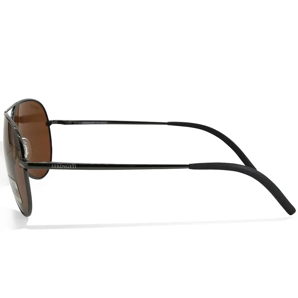 Serengeti Carrara Shiny Gunmetal/Brown Mineral Polarised Unisex Sunglasses 8297