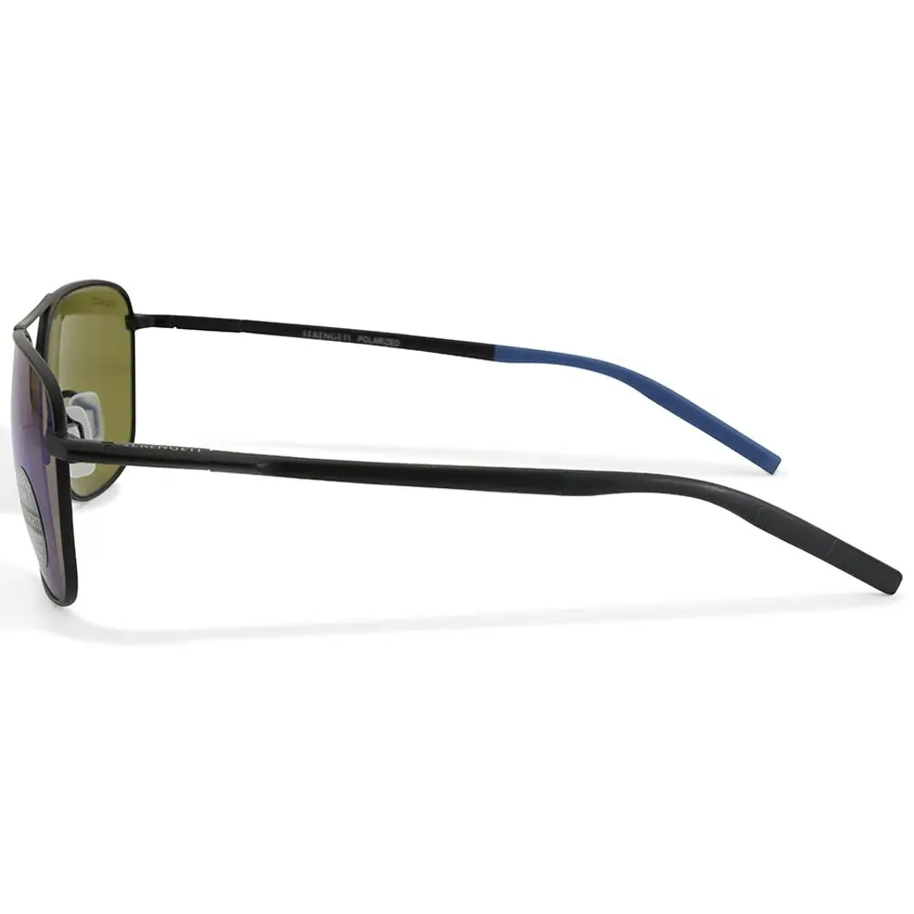 Serengeti Spello Matte Black/555nm Blue Polarised Unisex Sunglasses 8797