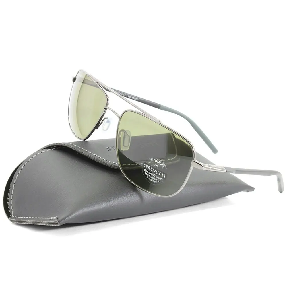 Serengeti Tellaro Shiny Gunmetal/Grey Mineral Polarised Unisex Sunglasses 8820