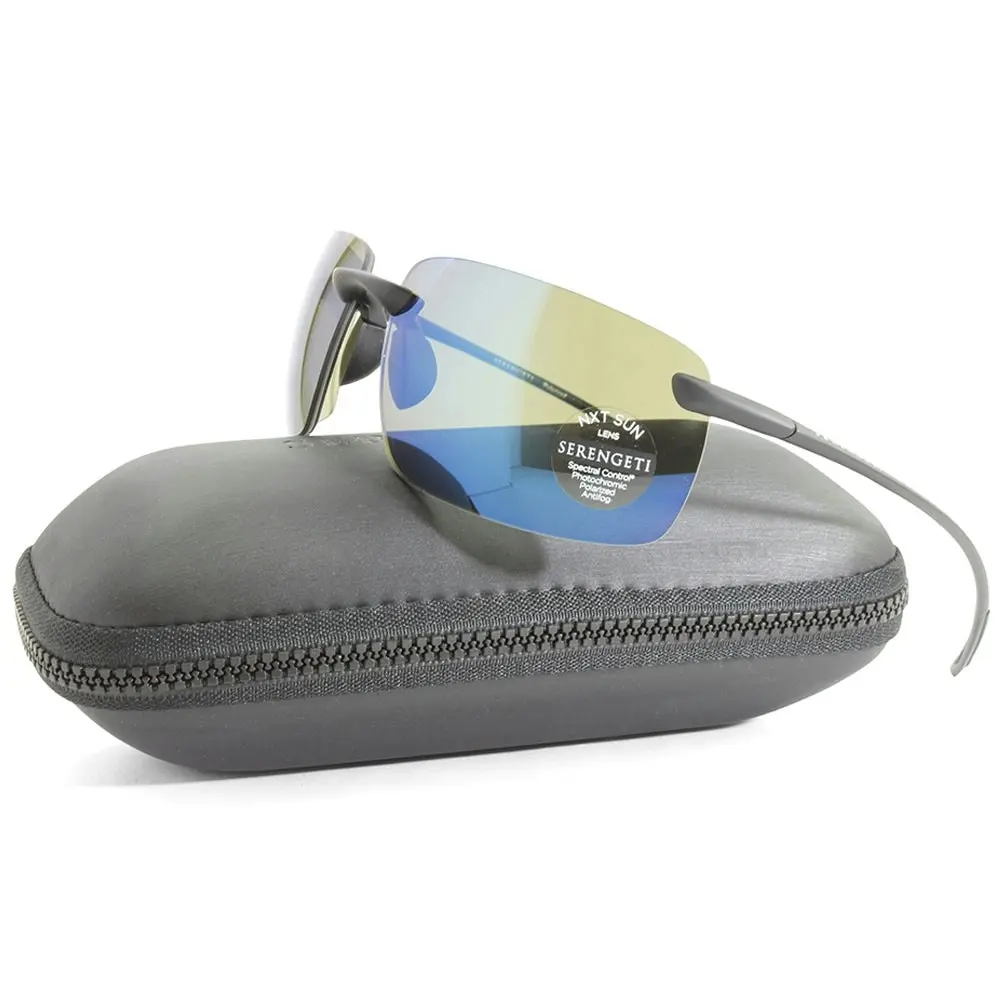 Serengeti Silio Matte Black/Blue Polarised Photochromatic Unisex Sunglasses 8919