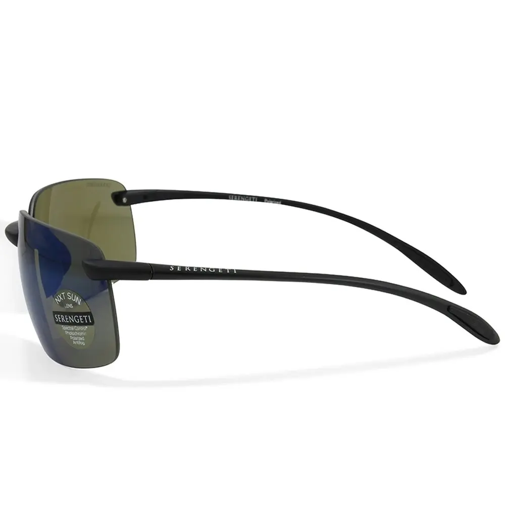 Serengeti Silio Matte Black/Blue Polarised Photochromatic Unisex Sunglasses 8919