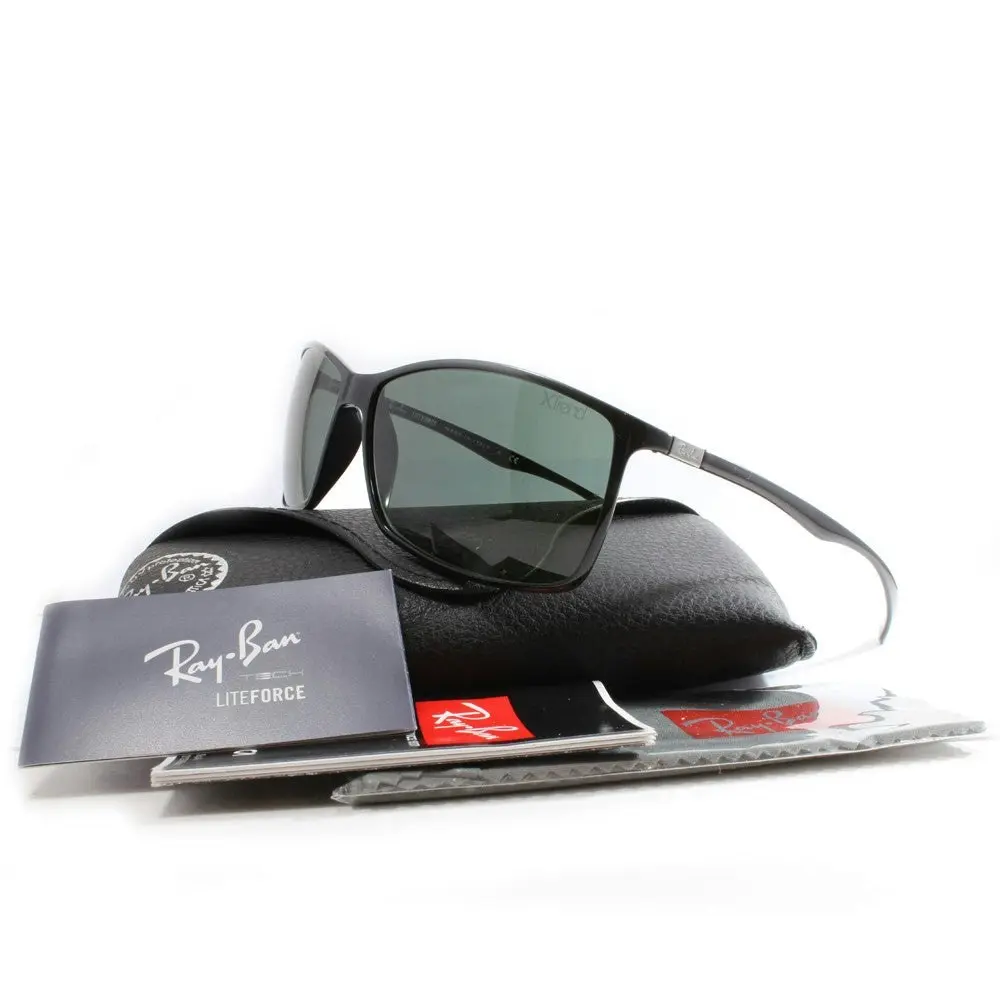 Ray-Ban Liteforce RB4179 601/71 Black/Grey-Green G15 Men's Sunglasses