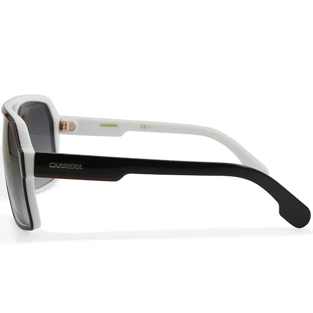 Carrera Shiny Black on White/Grey Gradient Mens Fashion Sunglasses 1001/S 80S-9O