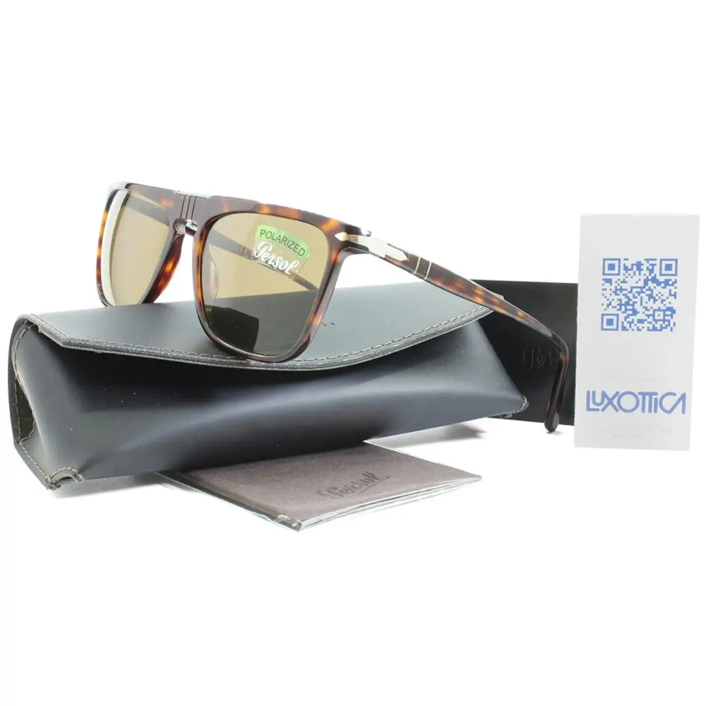 Persol PO3225S 24/57 Polished Havana/Brown Polarised Men's Designer Sunglasses