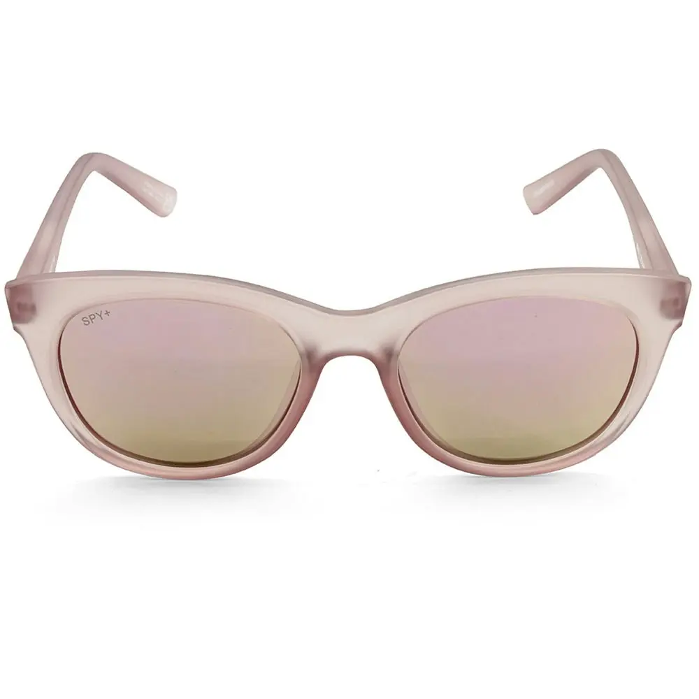 Spy Boundless Matte Translucent Rose/Bronze with Rose Mirror Womens Sunglasses