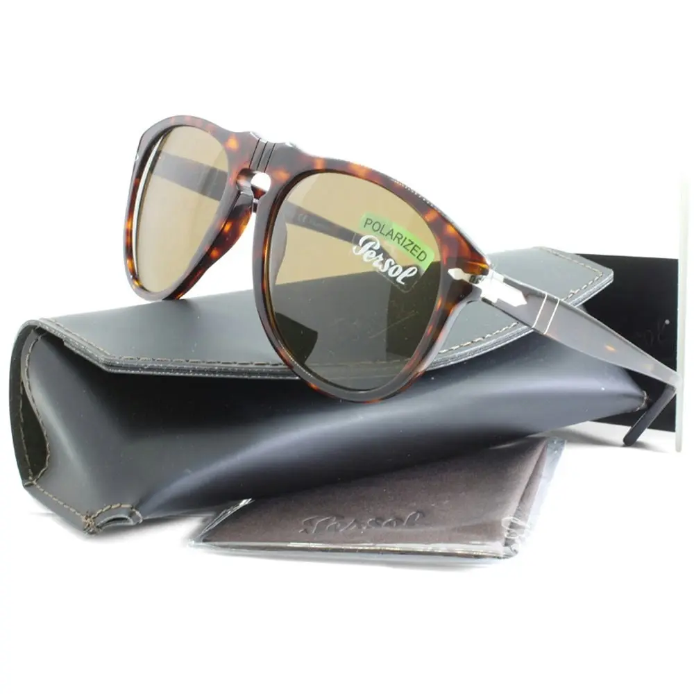 Persol PO0649 24/57 Polished Havana/Brown Polarised Men's Designer Sunglasses