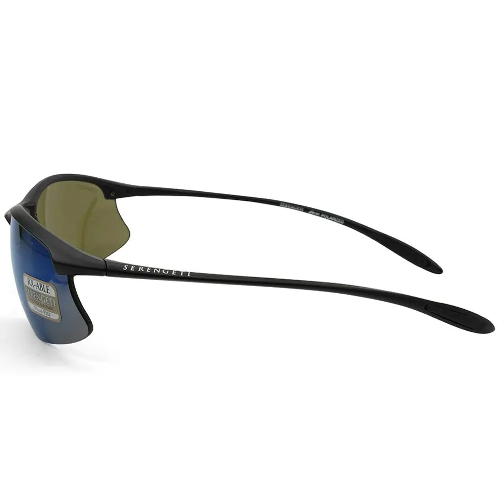 Serengeti Maestrale Satin Black/Blue Mirror Unisex Sports Sunglasses 8696