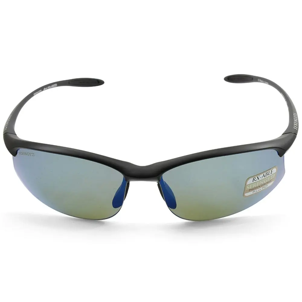 Serengeti Maestrale Satin Black/Blue Mirror Unisex Sports Sunglasses 8696