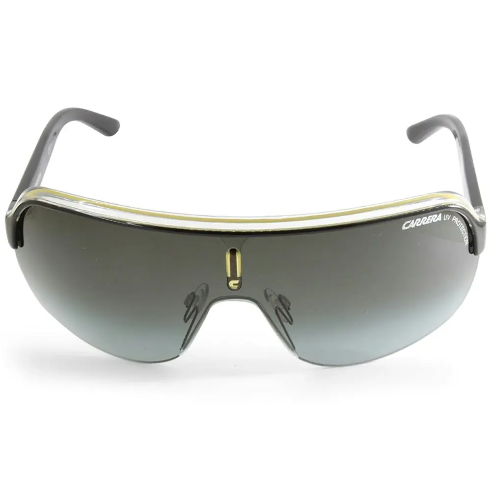 Carrera Topcar 1 KBN PT Shiny Black & Yellow/Grey Gradient Unisex Shield Sunglasses