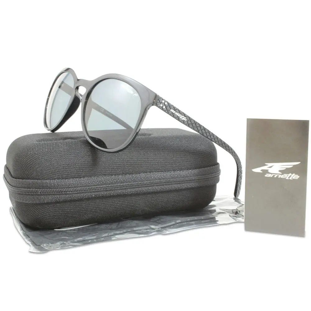 Arnette Chenga AN4241 41/81 Polished Black/Grey Polarised Unisex Sunglasses