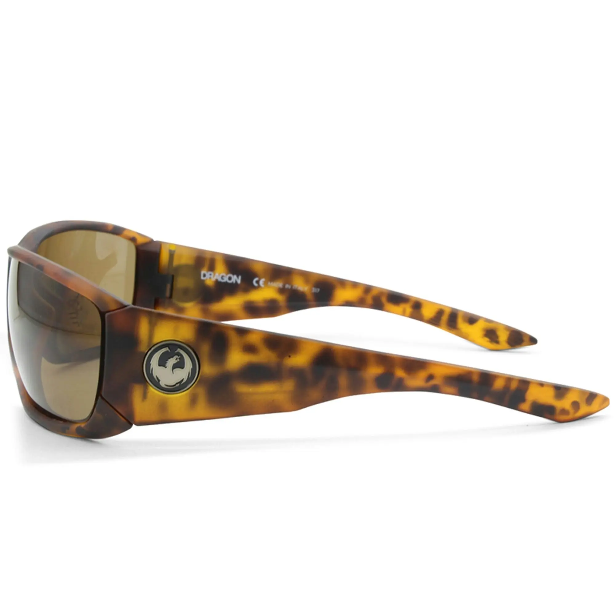 Dragon Tow In Matte Tortoise/Brown Men's Polarised Wrap Sunglasses