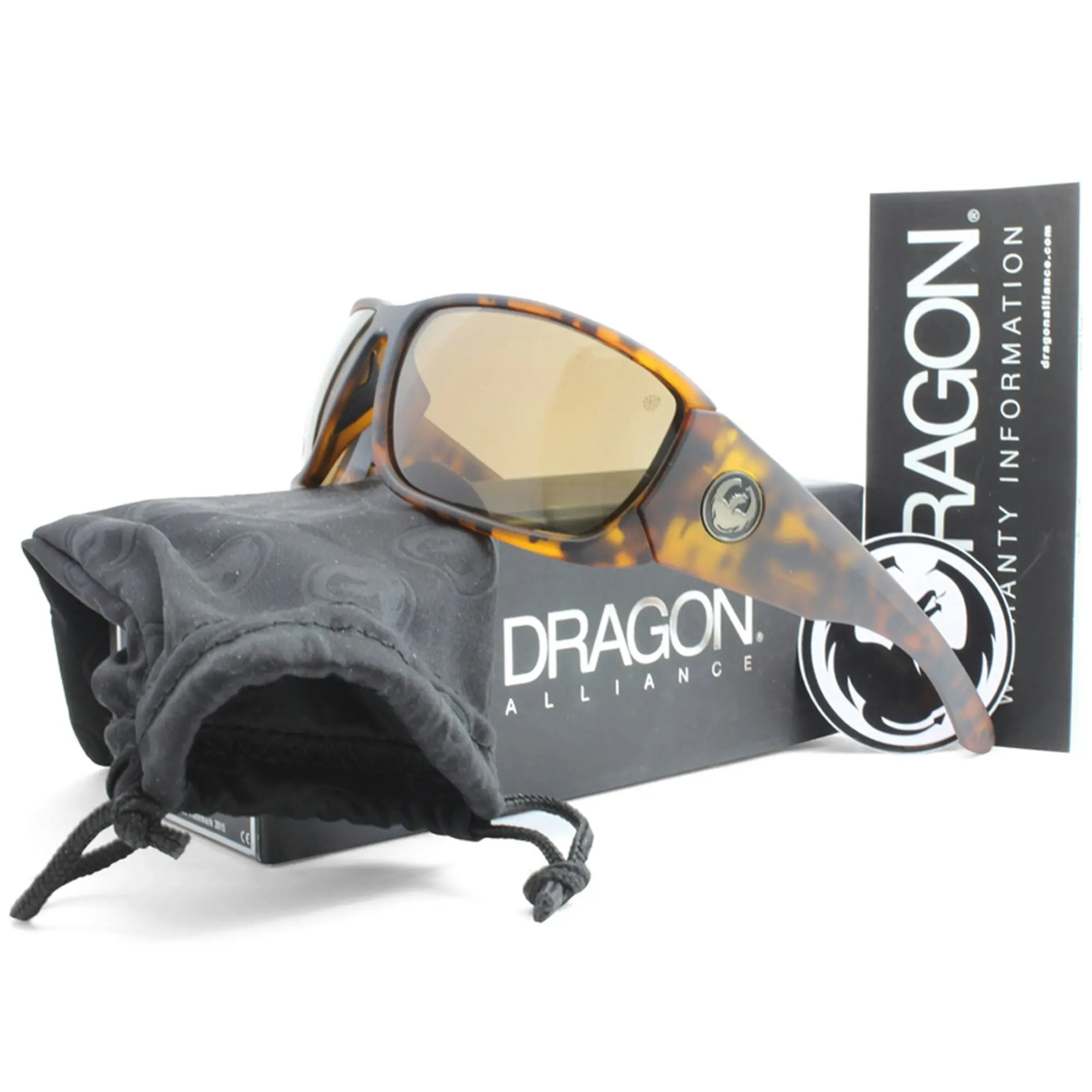 Dragon Tow In Matte Tortoise/Brown Men's Polarised Wrap Sunglasses