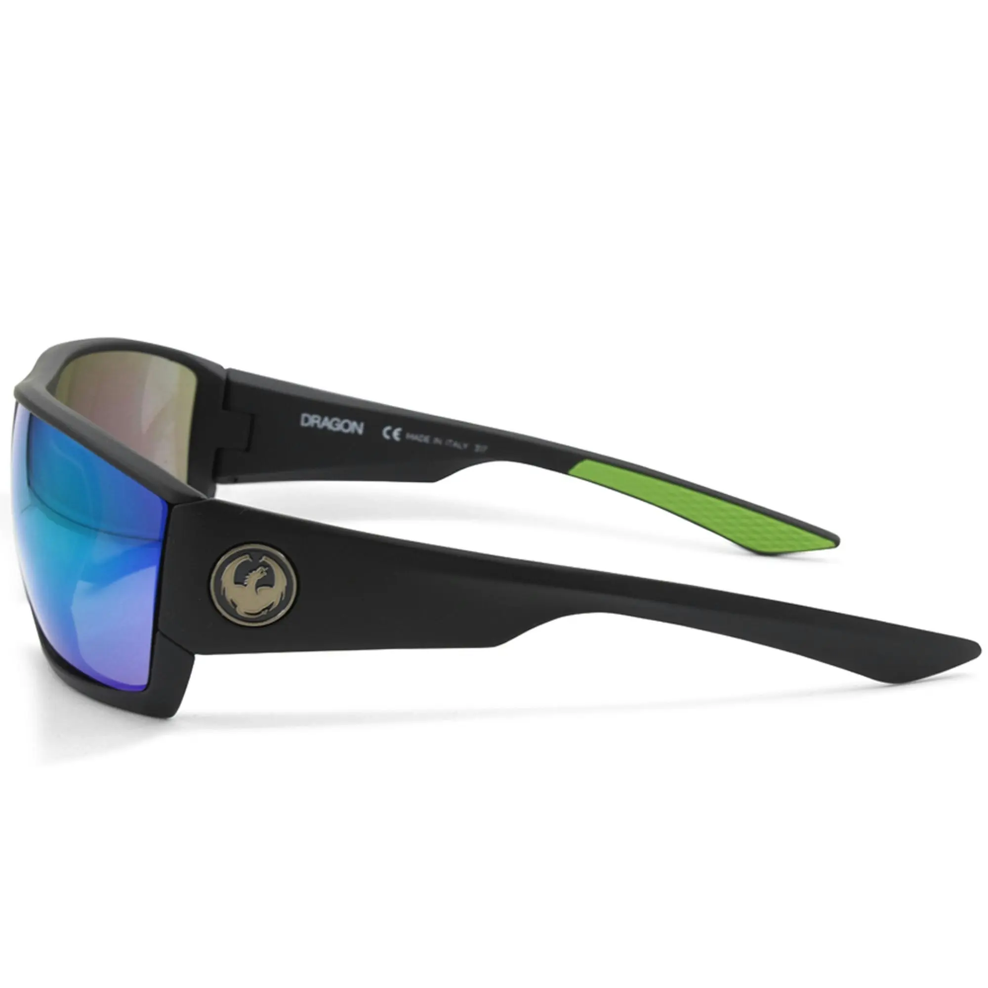 Dragon Cutback Matte Black/Green Ion Men's Sports Sunglasses