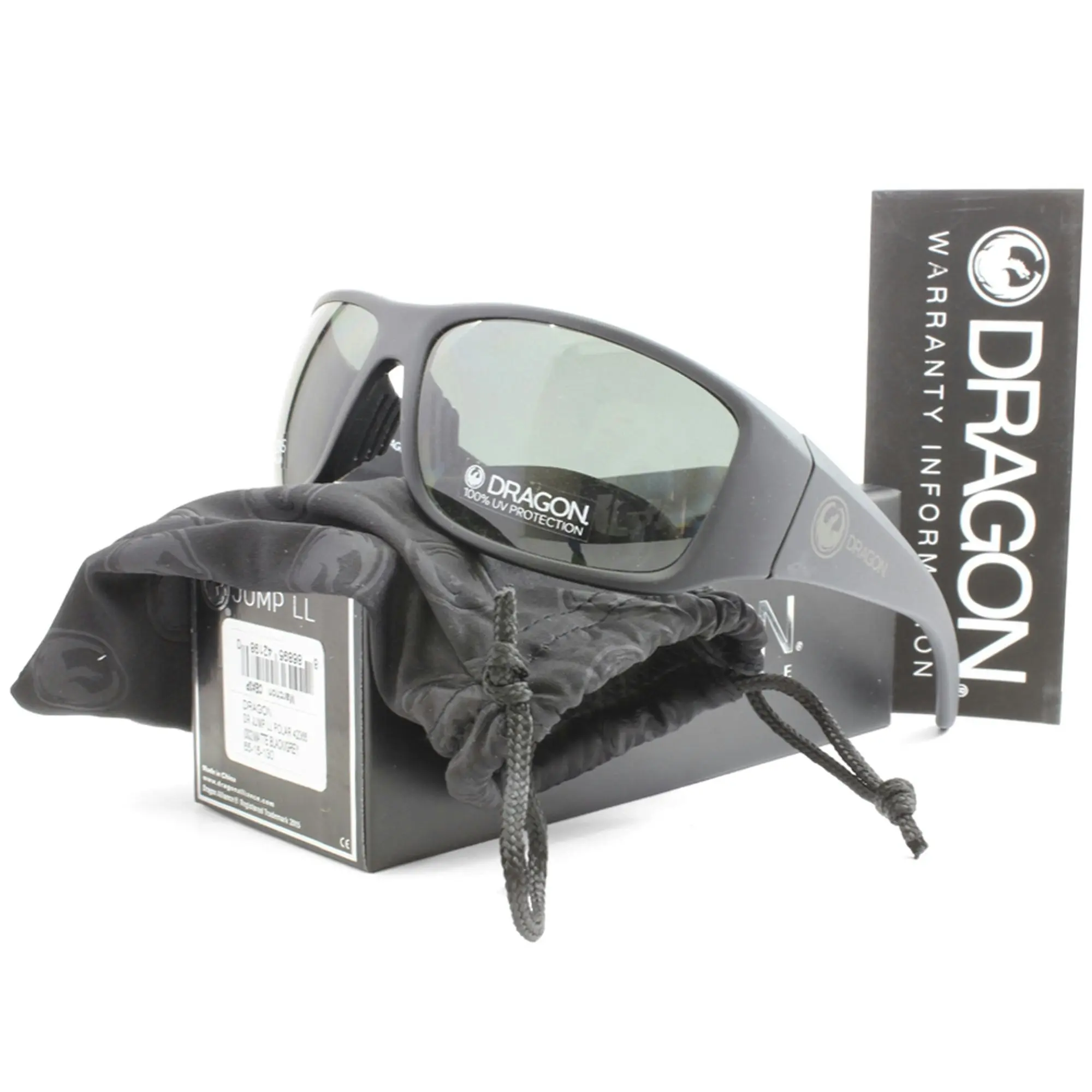 Dragon Jump LL Matte Black/Grey Unisex Polarised Sports Sunglasses