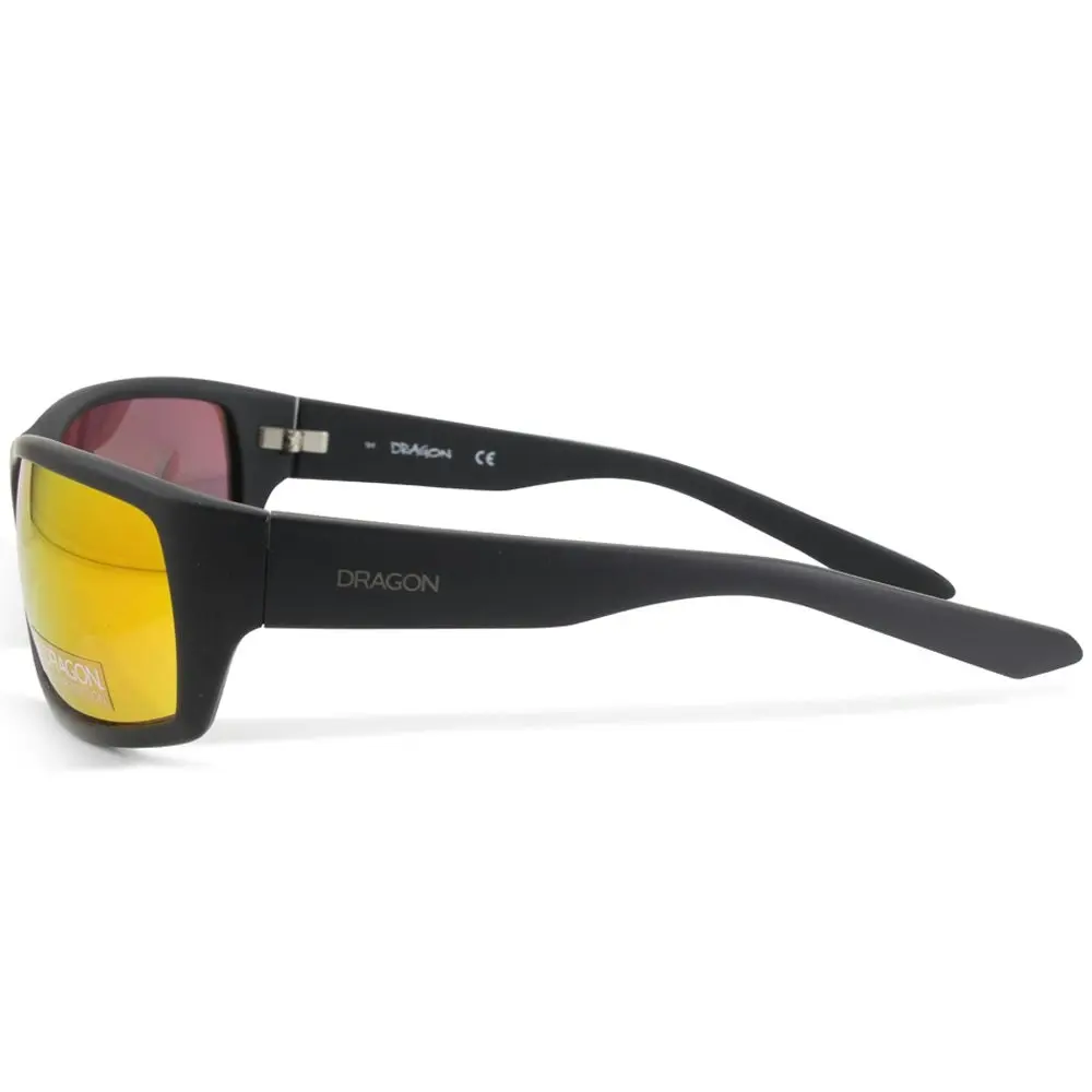 Dragon Ventura XL Ion Matte Black/Orange Ion Unisex Sports Wrap Sunglasses