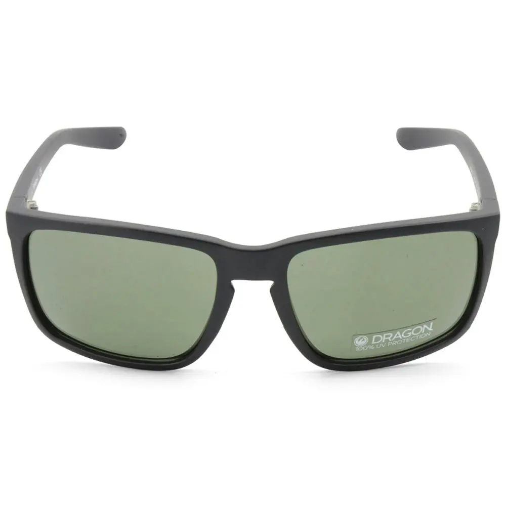 Dragon Melee XL Matte Black/Grey-Green G15 Men's Designer Sunglasses