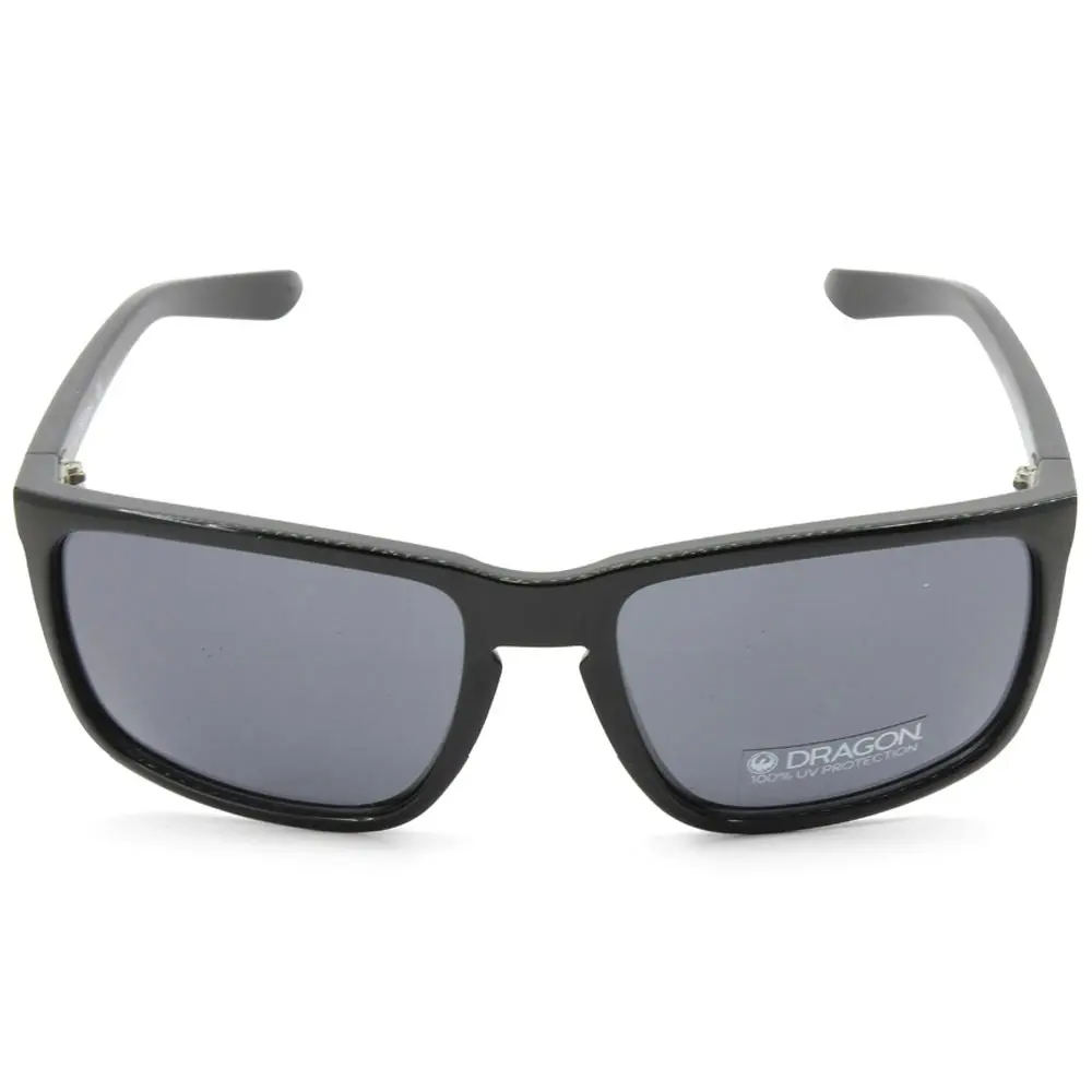 Dragon Melee XL Shiny Black/Grey Smoke Men's Designer Sunglasses