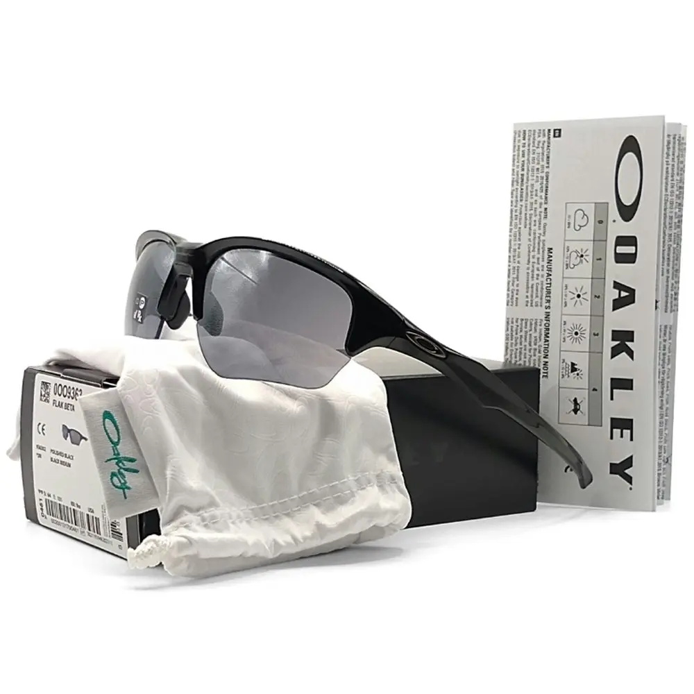 Oakley Flak Beta Polished Black/Black Iridium Unisex Sports Sunglasses OO9363-02