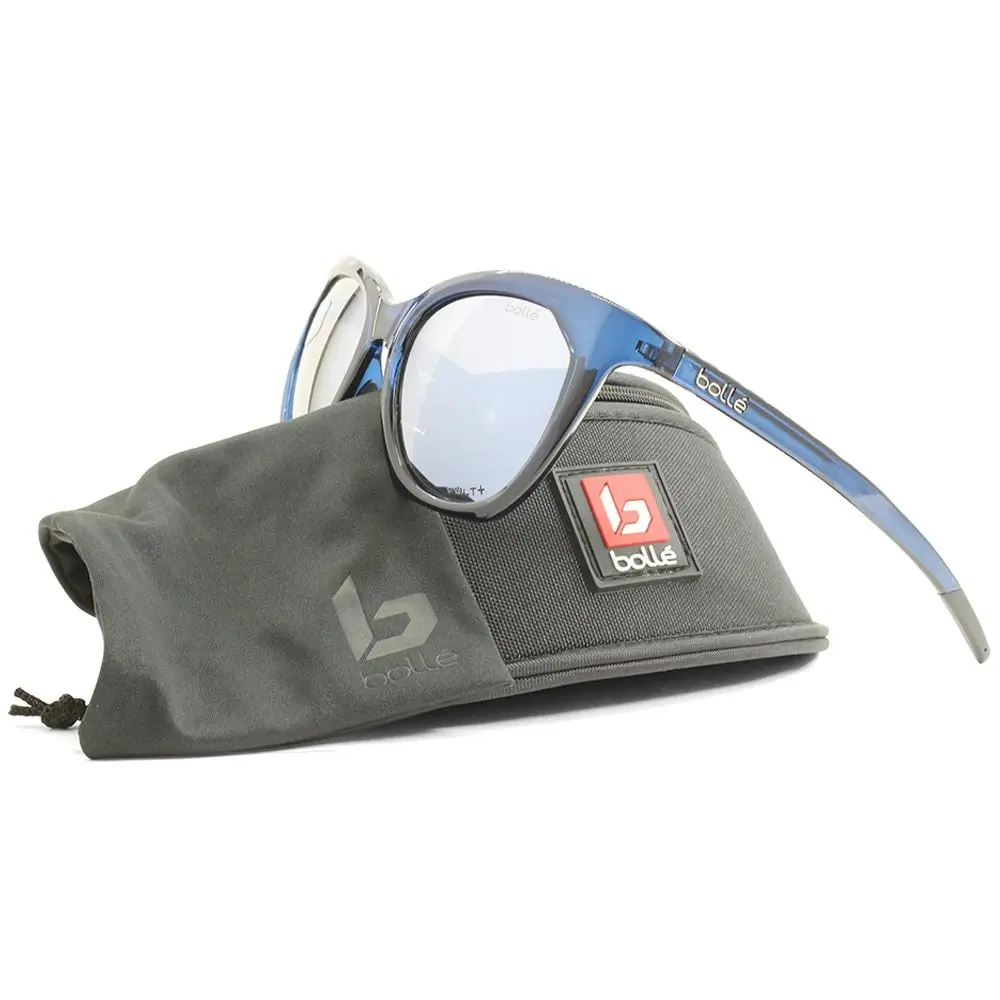 Bolle Prize Shiny Navy Crystal/Grey Mirror Women's Lifestyle Sunglasses BS029007