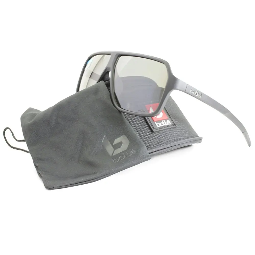 Bolle Prime Matte Black/Grey Volt+ Gun Polarised Men's Sunglasses BS030006