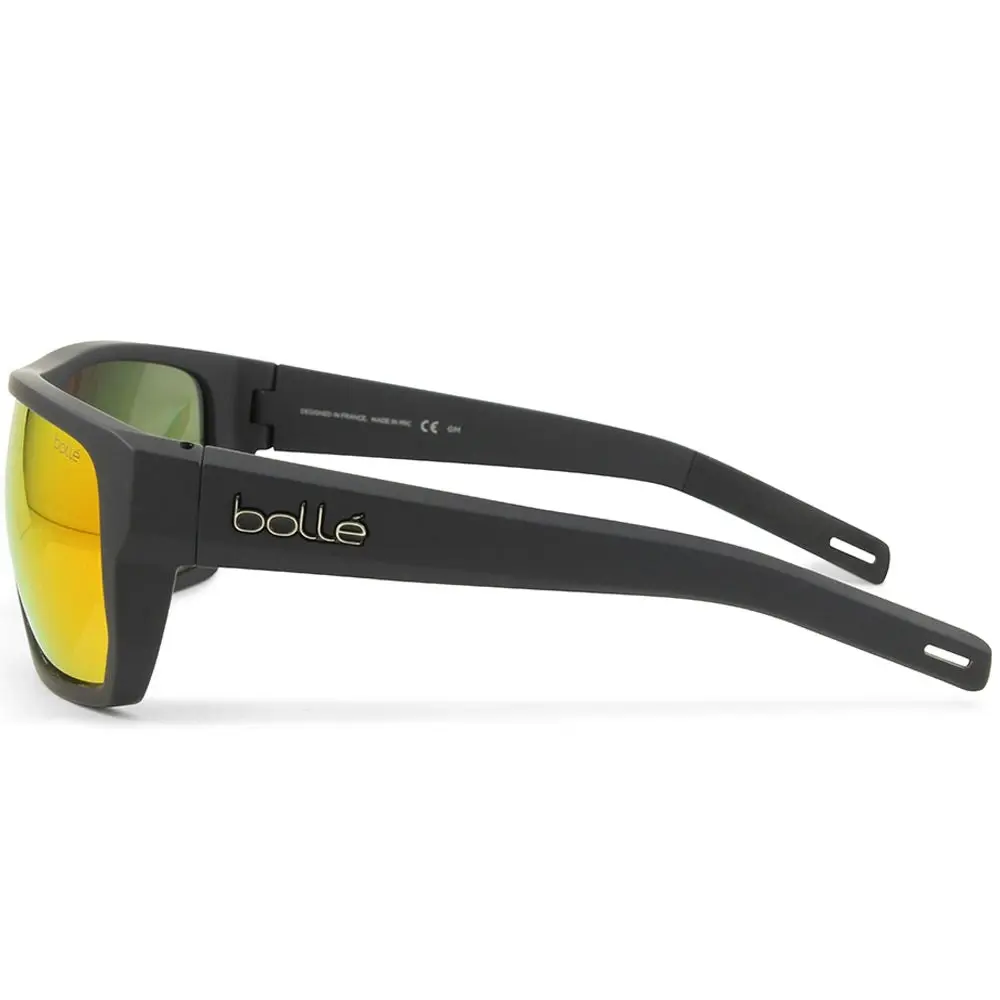 Bolle Vulture Matte Black/Brown Fire Mirror Men's Lifestyle Sunglasses 12664