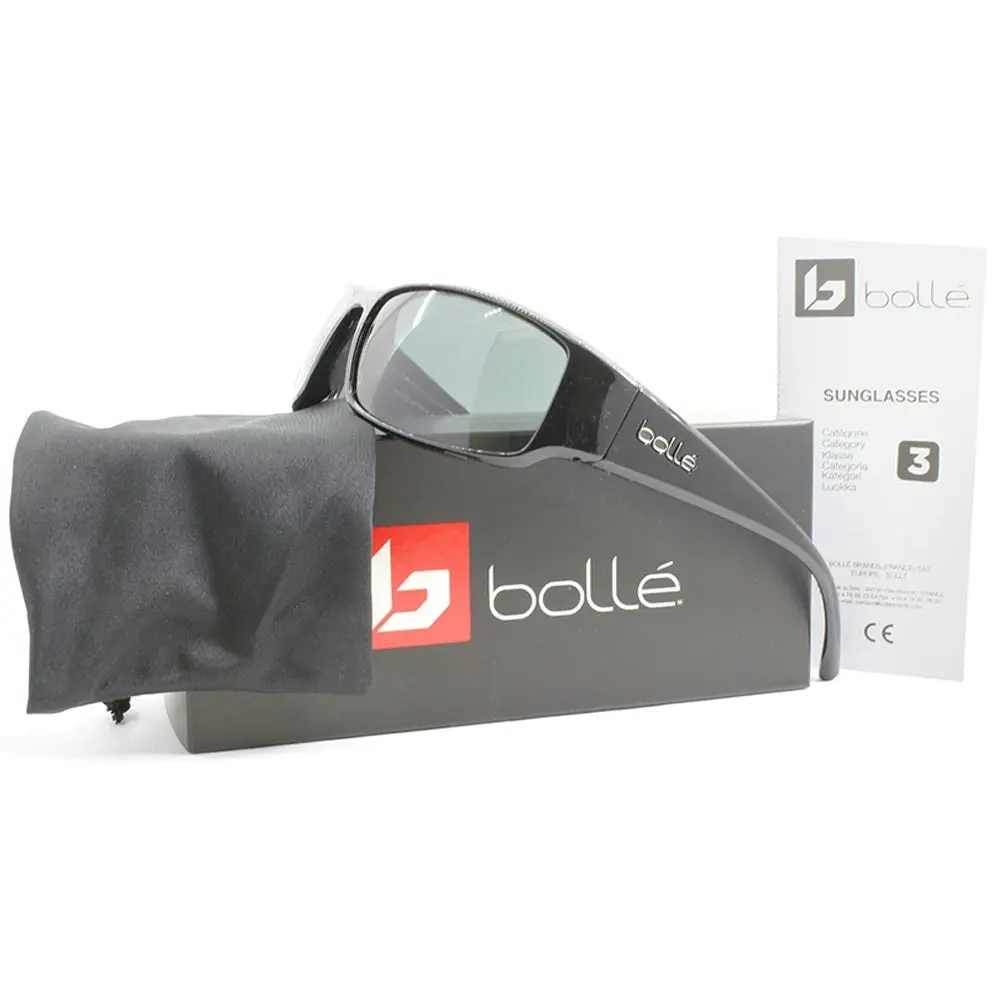 Bolle King Shiny Black/Grey TNS Men's Lifestyle Sunglasses 10998