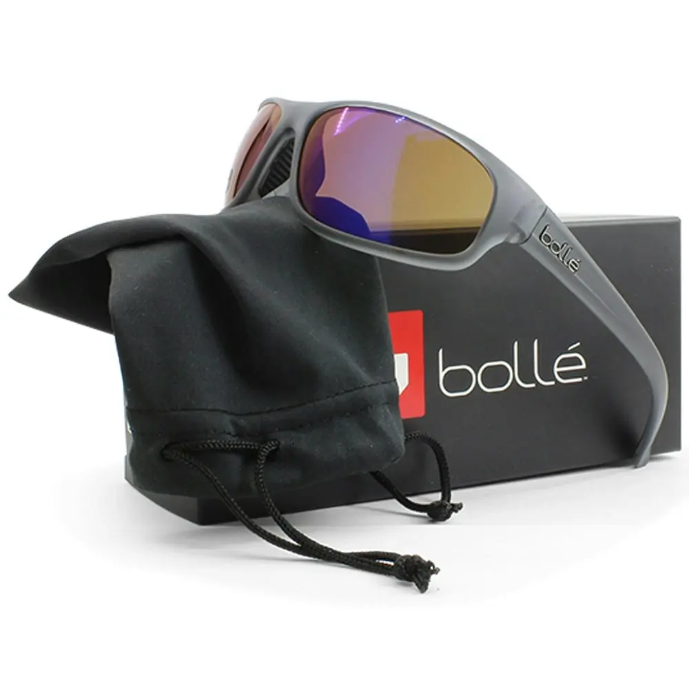 Bolle Anaconda Matte Grey Crystal/Brown-Blue Men's Sports Sunglasses BS027001