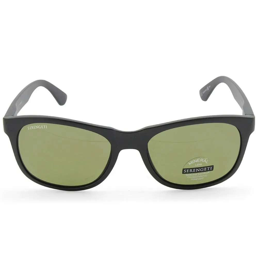 Serengeti Anteo Matte Black/Green 555nm Polarised Unisex Sunglasses 8667