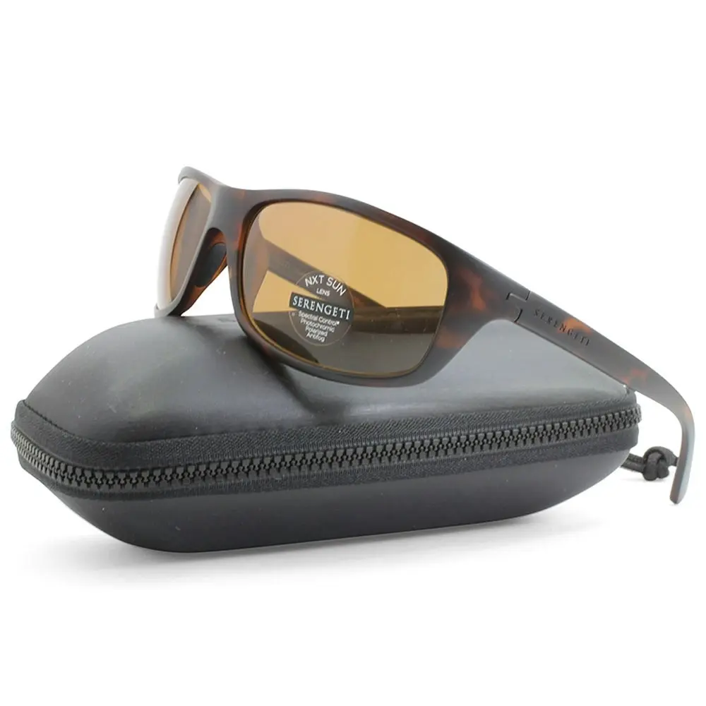 Serengeti Borimo Matte Dark Tortoise/Brown Drivers Polarised Men's Sunglasses 8166