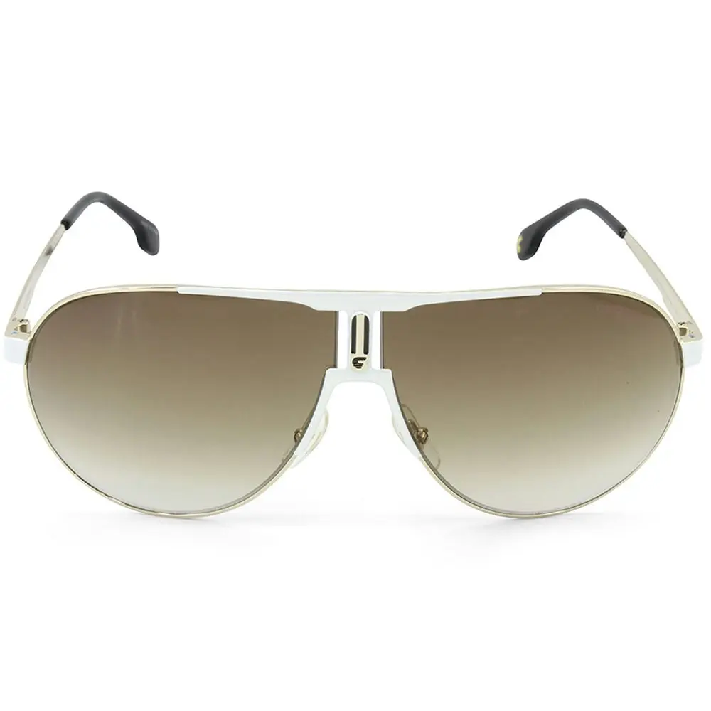 Carrera Shiny White-Gold/Brown Gradient Unisex Pilot Sunglasses 1005/S B4E-HA