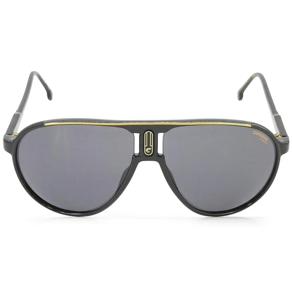 Carrera Champion 65 Shiny Black/Grey Unisex Pilot Sunglasses 807-IR