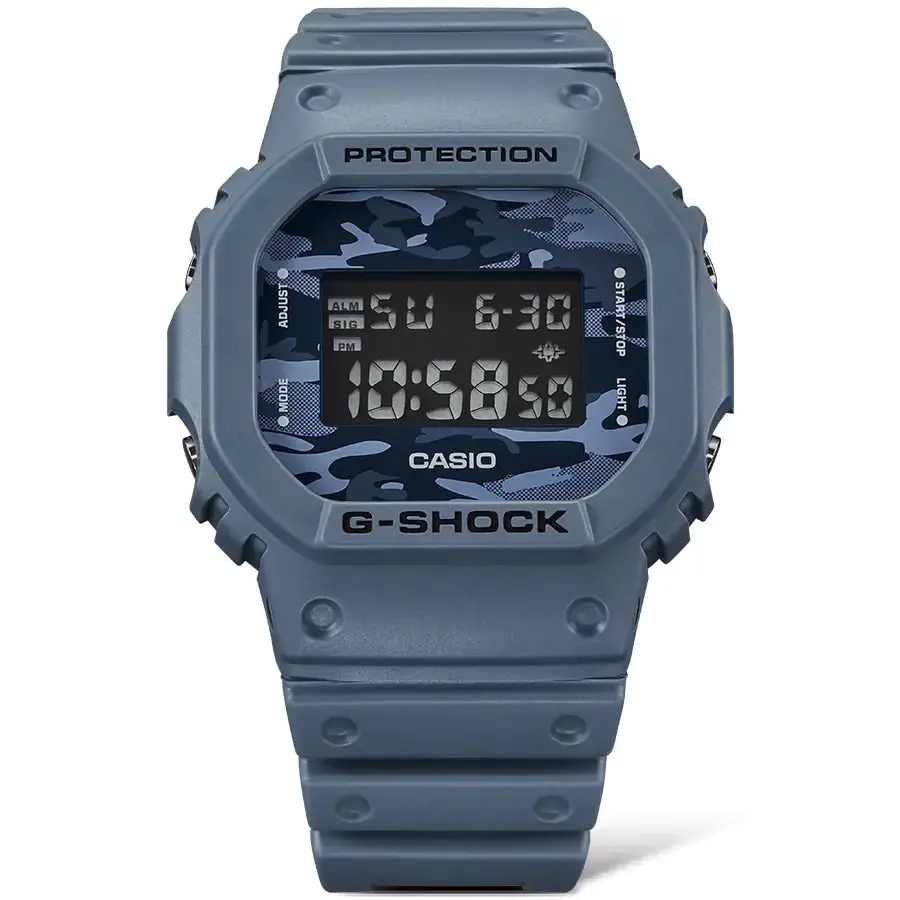 G-Shock Grey Camo Reverse LCD Boys/Men's Digital Sports Watch DW-5600CA-2