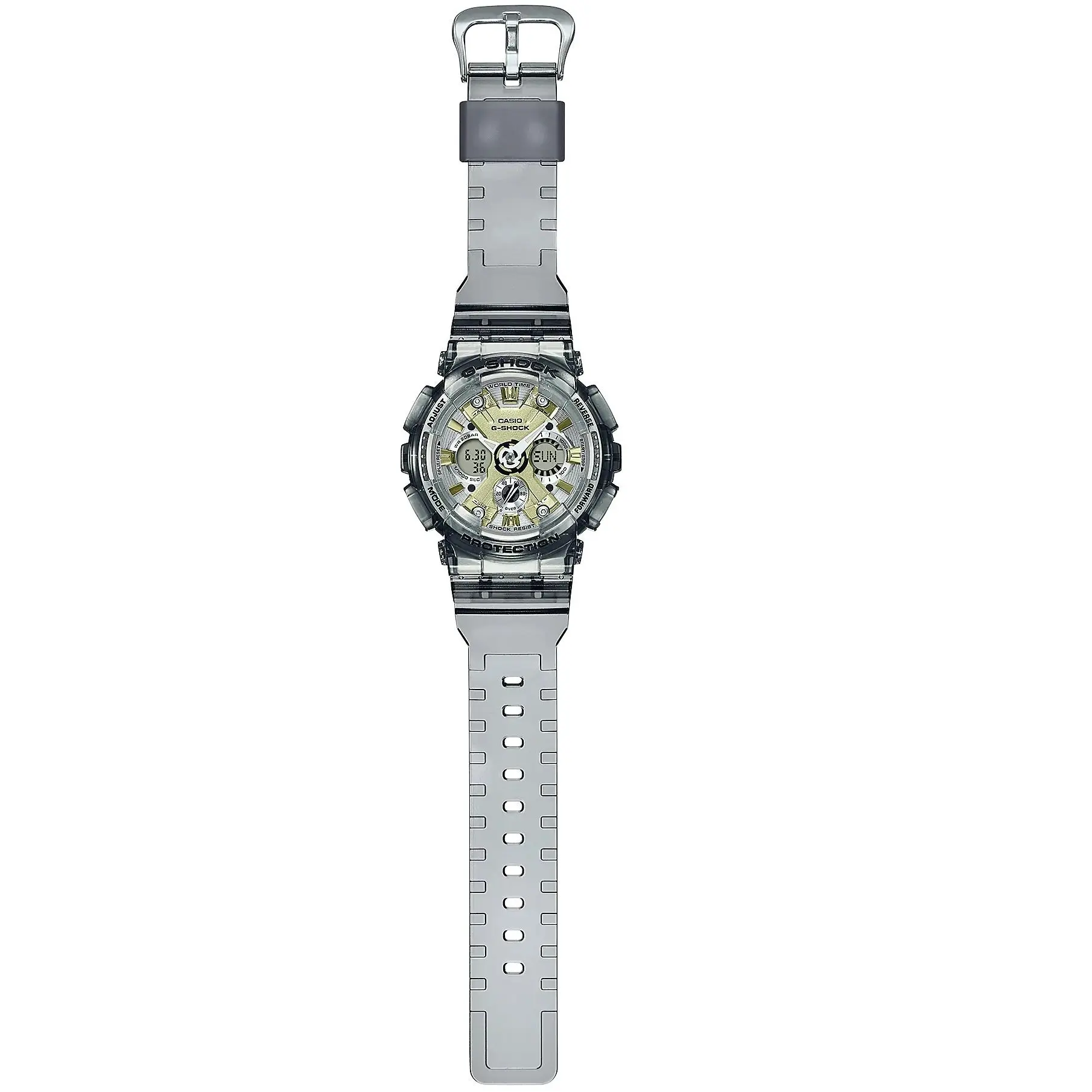 G-Shock S-Series Transparent Grey Women's or Kids Sports Watch GMA-S120GS-8A