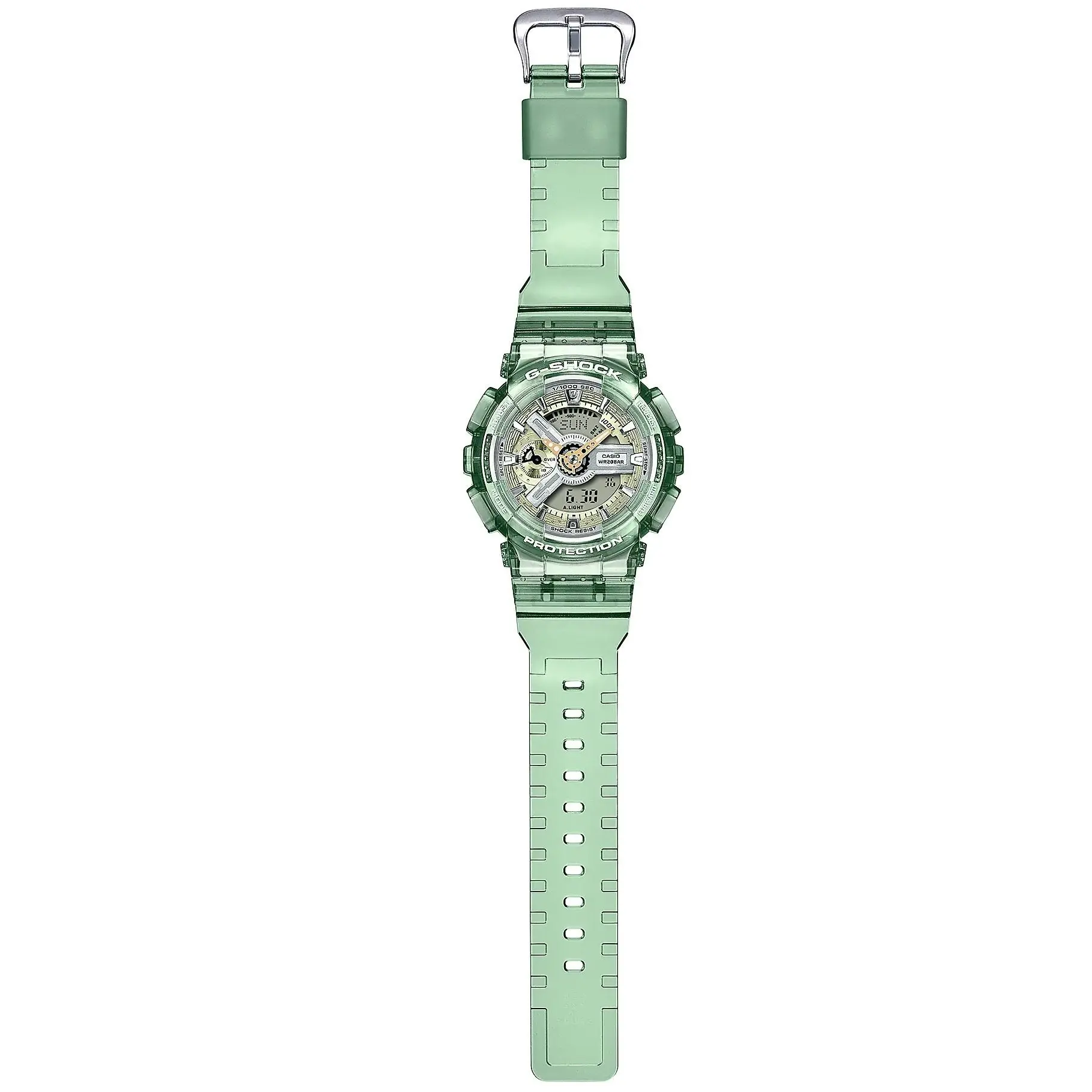 G-Shock S-Series Transparent Green Women's or Kids Sports Watch GMA-S110GS-3A