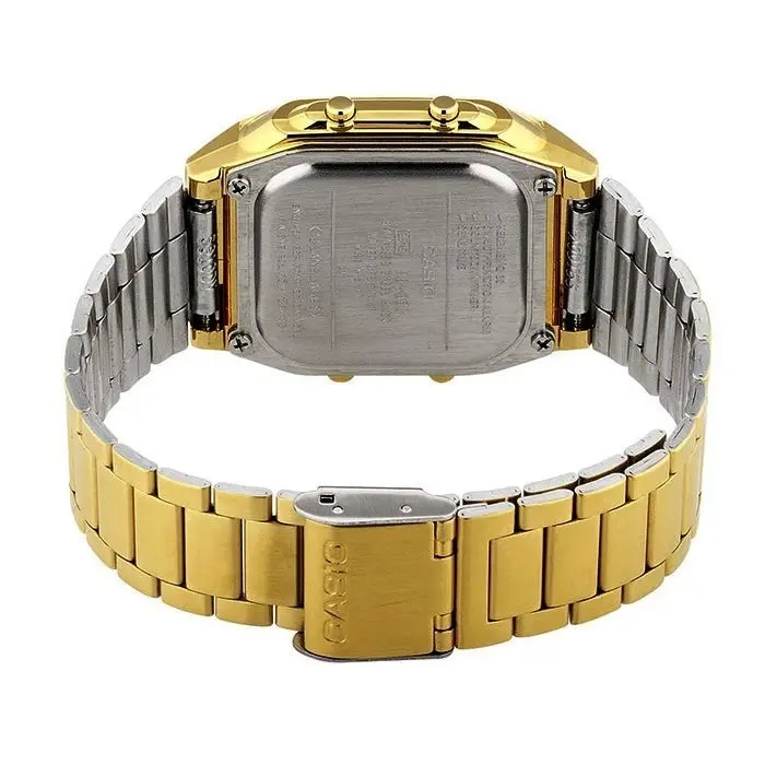 Casio A178WGA-1A Mens Gold Tone Stainless Steel Digital Watch