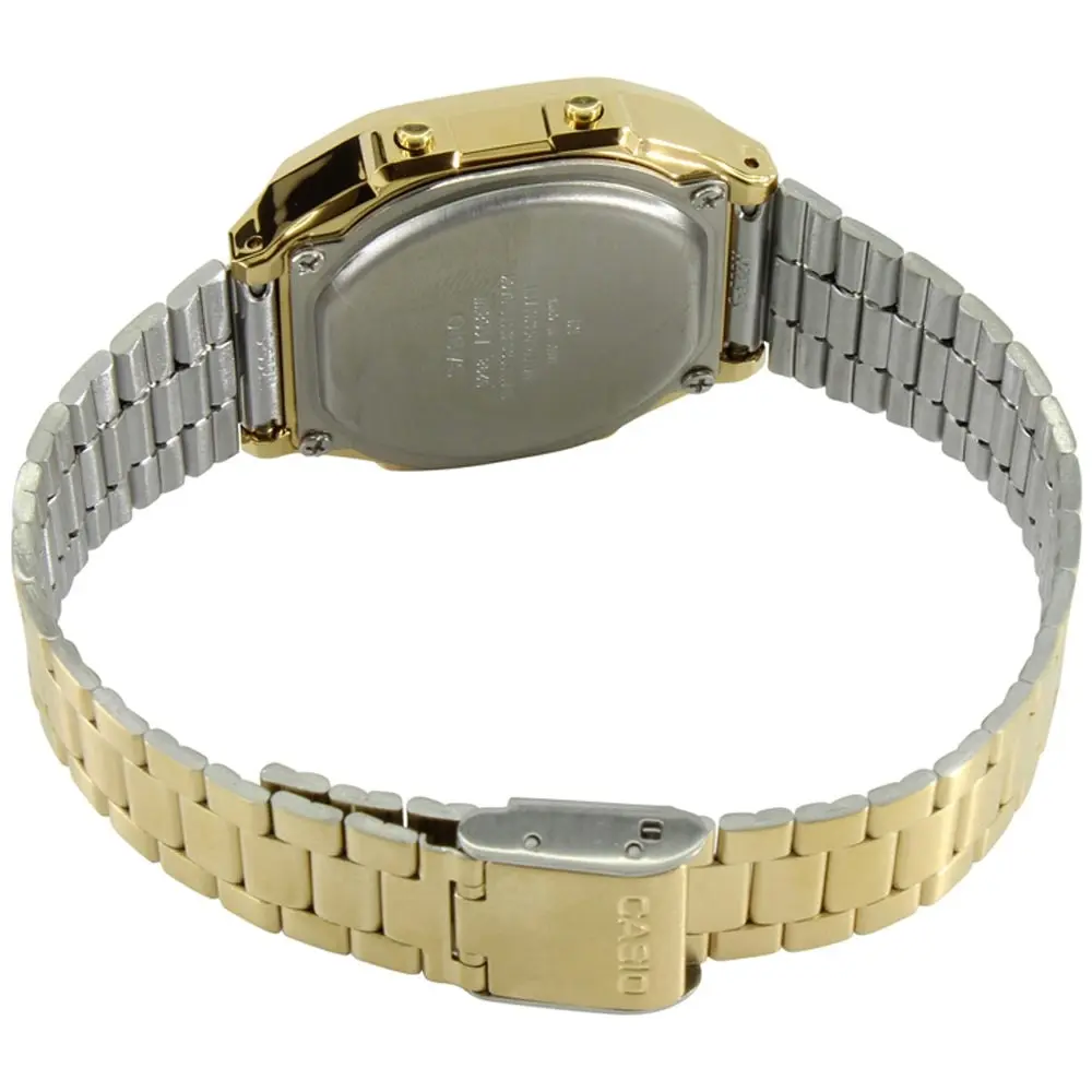 Casio A168WEGM-9 Gold Mirror Face Retro Style Stainless Steel Unisex Digital Watch