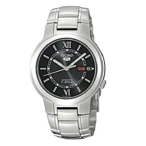 Seiko 5 SNKA23K1 Black Dial Stainless Steel Automatic Men's Analog Watch