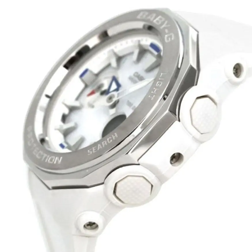 Casio Baby-G BGA-225-7A White & Silver Women's 200m Analog-Digital Sports Watch