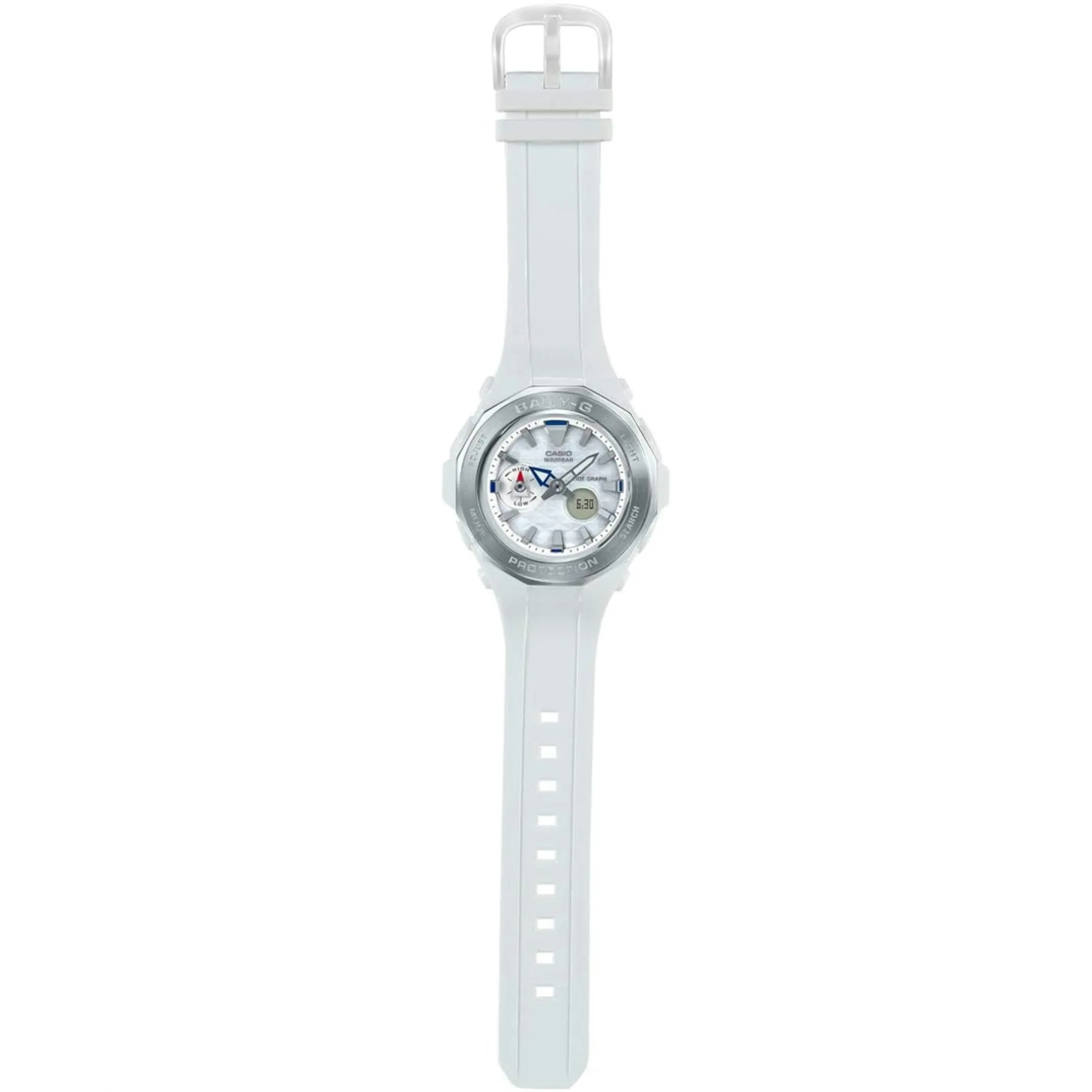 Casio Baby-G BGA-225-7A White & Silver Women's 200m Analog-Digital Sports Watch