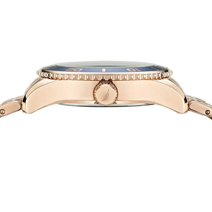 Nautica Pacific Beach Blue Dial Rose Gold Women's Midsize Dress Watch NAPPBS027