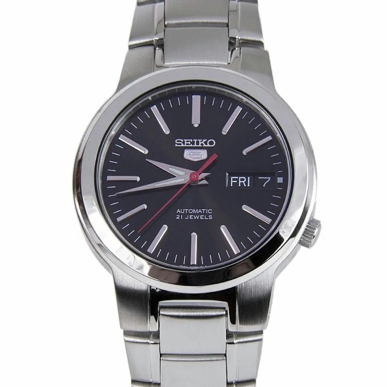 Seiko 5 SNKA07K1 Black Dial Stainless Steel Men's Automatic Analog Watch