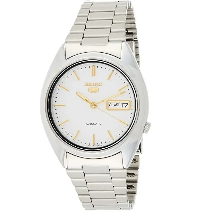 Seiko 5 SNXG47K1 White Dial Stainless Steel Men's Automatic Analog Watch