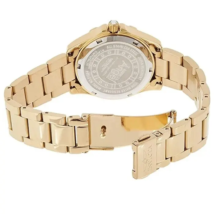 Invicta Angel Polished Yellow Gold Women's 100m Quartz Analog Dress Watch 21384