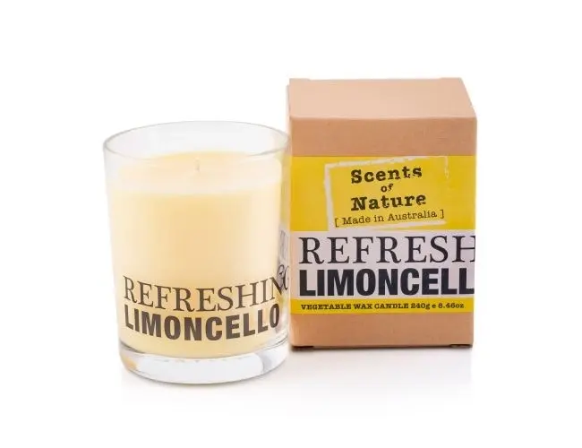 Tilley Scents Of Nature - Soy Candle 240g - Refreshing Limoncello