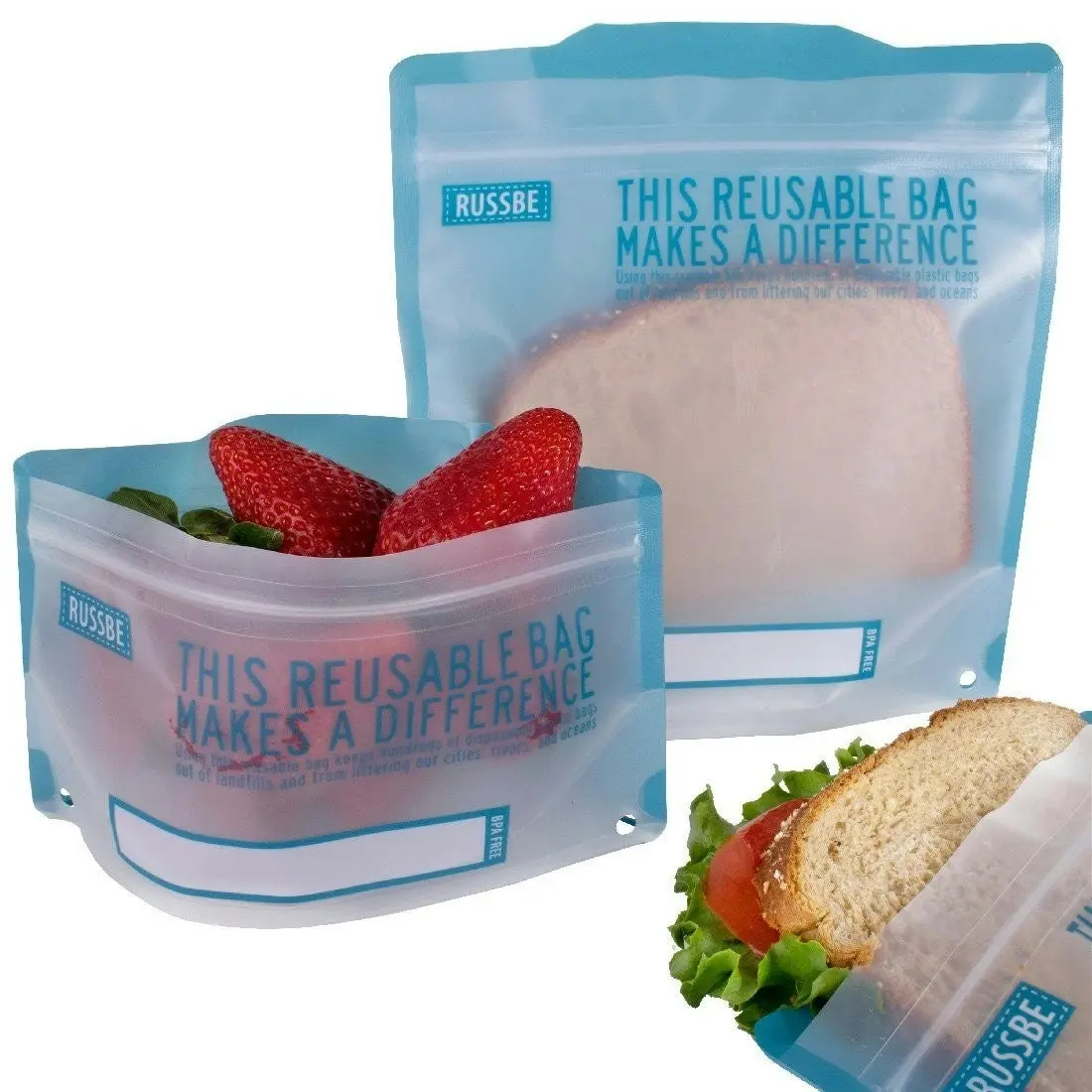 Sandwich Bags Pack 8 - Blue Statement