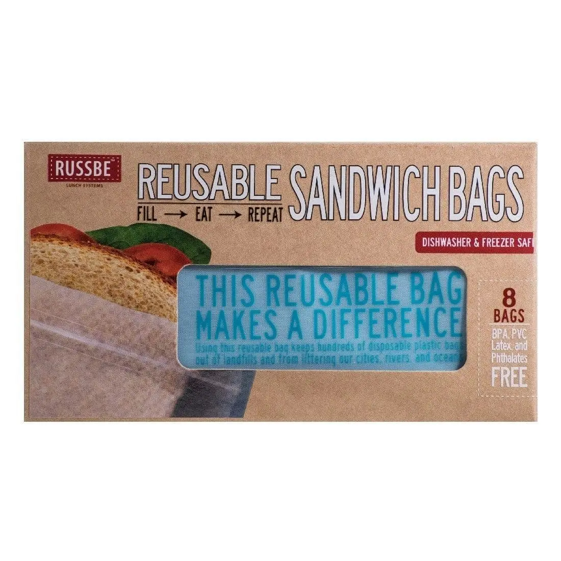 Sandwich Bags Pack 8 - Blue Statement