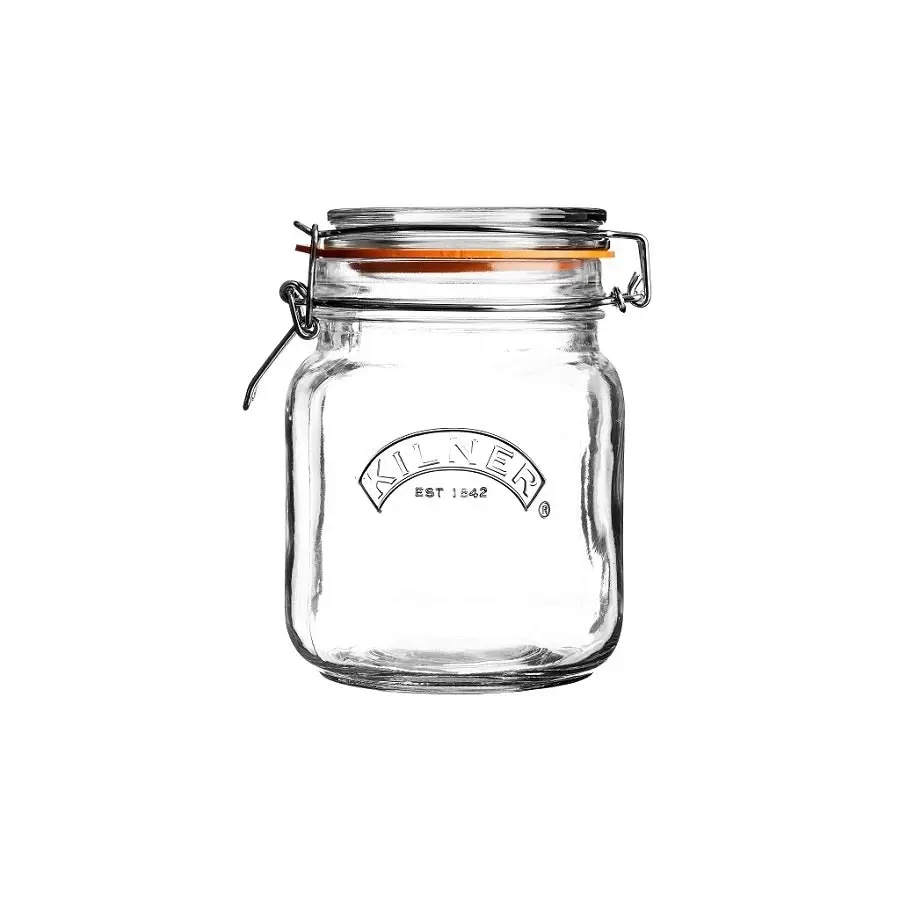 Kilner Square Clip Top Jar 1 Litre