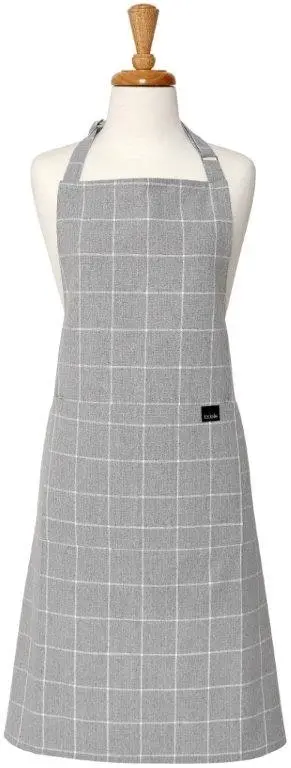 Ladelle Eco Check Grey Apron